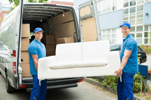 Removal team helping a household move in Colliers Wood