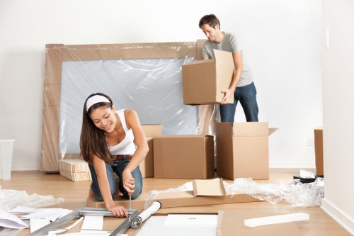 Removal van ready for a local move in Colliers Wood