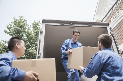 Local commercial movers handling a business relocation near Colliers Wood