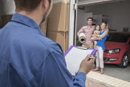 Removal van supporting a flat or house move in Colliers Wood
