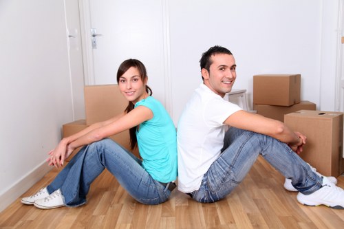 Professional man and van moving support for Colliers Wood customers