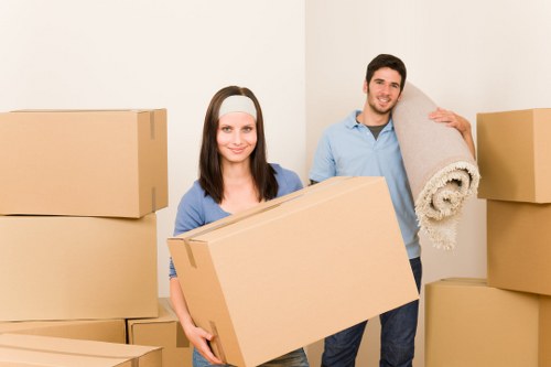 Movers handling access challenges in a Colliers Wood flat move